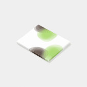 Groene, moderne, eenvoudige, abstracte bloem post-it® notes (Schuin)