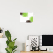 Groene, moderne, eenvoudige, abstracte bloem poster (Thuiskantoor)