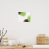 Groene, moderne, eenvoudige, abstracte bloem poster (Keuken)