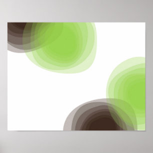 Groene, moderne, eenvoudige, abstracte bloem poster