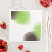 Groene, moderne, eenvoudige, abstracte bloem servet (Insitu)