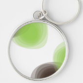 Groene, moderne, eenvoudige, abstracte bloem sleutelhanger (Voorkant)