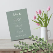 Groene moderne elegante bruiloft kaart