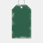 Groene moderne elegante Holly Berries Kerstmis Cadeaulabel (Achterkant)