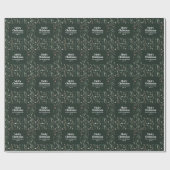 Groene moderne elegante waterverf botanisch cadeaupapier (Vlak)