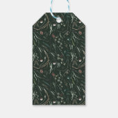 Groene moderne elegante waterverf botanische foto cadeaulabel (Achterkant)