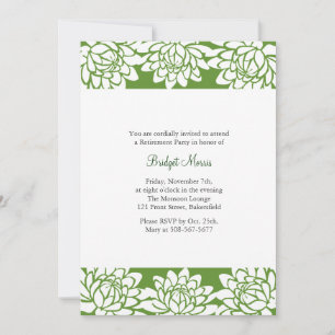 Groene Moderne en Florale uitnodigingen van de Pen