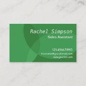 Groene moderne en professionele visitekaartje (Achterkant)