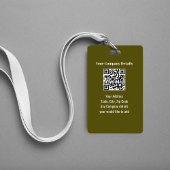 Groene moderne foto QR-code werkmemer ID Badge