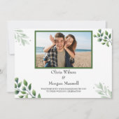 Groene Moderne Foto Save The Date Uitnodiging (Voorkant)