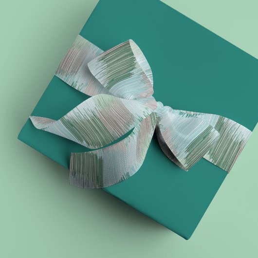 Groene Moderne Franje Satijnen Lint