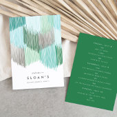 Groene Moderne Fringe Bachelorette Party Route Save The Date