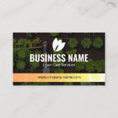 Groene Moderne Gazonverzorging QR Code Visitekaartje (Achterkant)