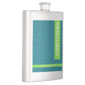 Groene moderne gepersonaliseerde naam flacon (Rechts)