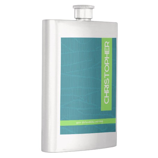 Groene moderne gepersonaliseerde naam flacon (Rechts)