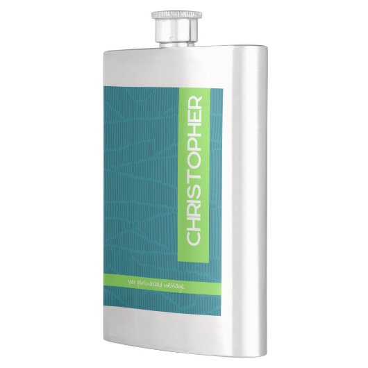 Groene moderne gepersonaliseerde naam flacon (Links)