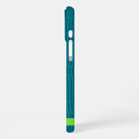 Groene moderne gepersonaliseerde naam iPhone hoesje (Linkerkant)