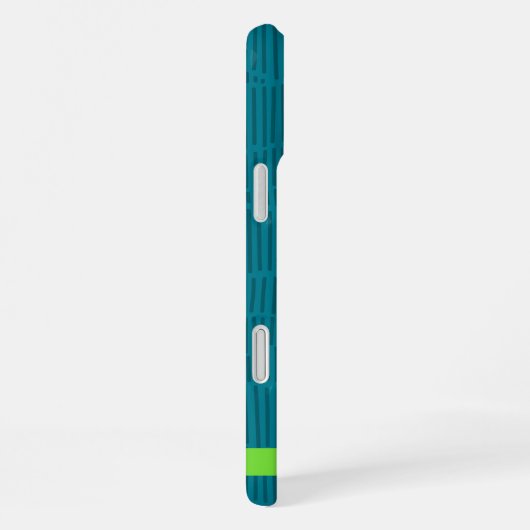 Groene moderne gepersonaliseerde naam iPhone hoesje (Rechterkant)