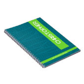 Groene moderne gepersonaliseerde naam notitieboek (Rechterzijde)