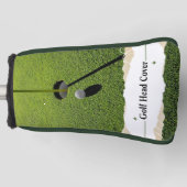 Groene Moderne Golf Tips Custom Beste Putter Golfheadcover (Voorkant)