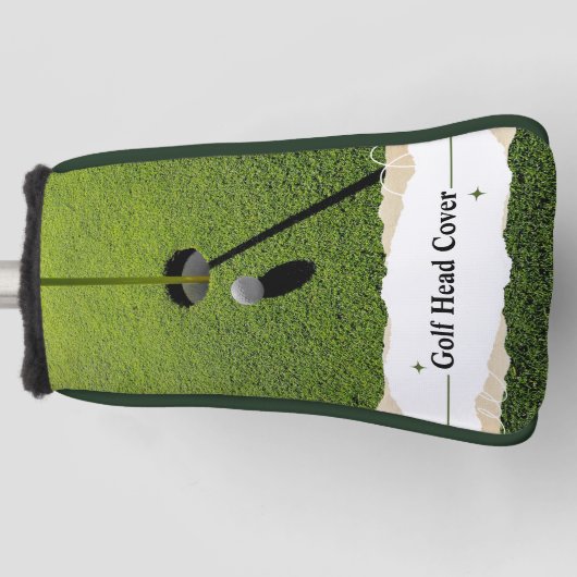 Groene Moderne Golf Tips Custom Beste Putter Golfheadcover (Voorkant)