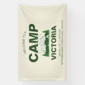 Groene Moderne Kamp Bachelorette Feest Spandoek (Verticaal)