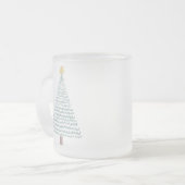 Groene moderne kerstboom matglas koffiemok (Voorkant links)