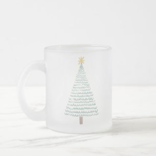 Groene moderne kerstboom matglas koffiemok