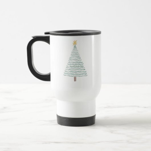 Groene moderne kerstboom reisbeker (Links)
