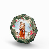 Groene moderne krans vrolijk kerstfeest fotoblokken (Rechts)