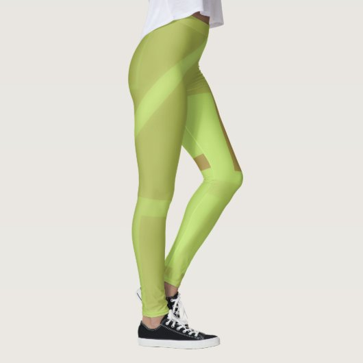 Groene moderne kunst Leggings (Rechts)