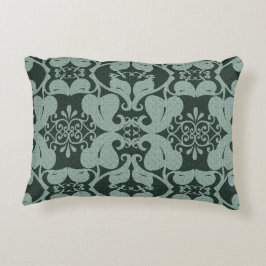Groene moderne lederen patroon accent kussen