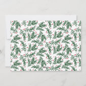 Groene moderne lettering vier foto's vrolijk kerst feestdagenkaart (Achterkant)