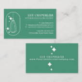 Groene moderne meubels decoratie kroonluchter lamp visitekaartje (Voorkant / Achterkant)