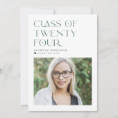 Groene Moderne Minimalistische Klasse van 2022 Afs Kaart (Voorkant)