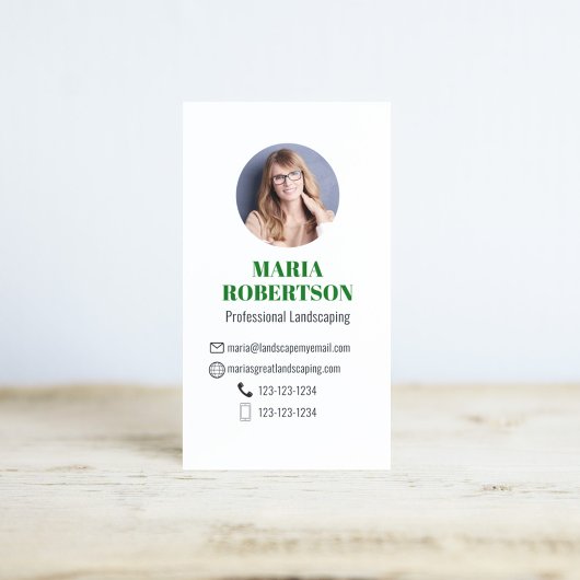 Groene moderne minimalistische QR-code sociale med Visitekaartje