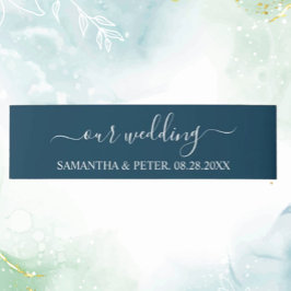 Groene moderne ontspannen bruiloft uitnodigingen wikkel