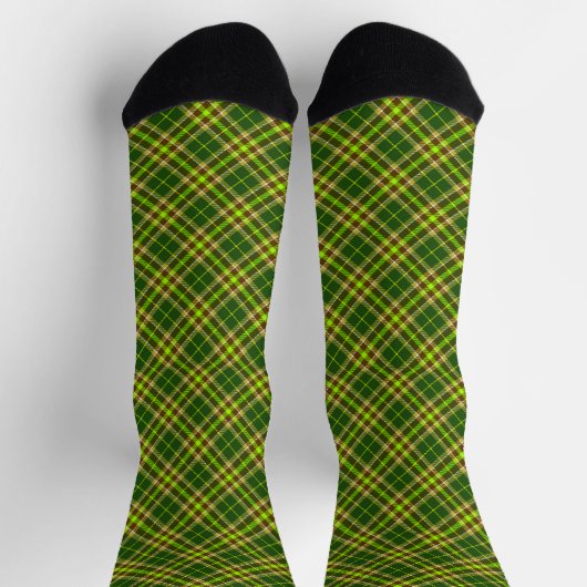 Groene moderne patroon met tartan Gecontroleerde k Sokken (Top)