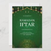 Groene moderne Ramadan Iftar Kaart (Voorkant)