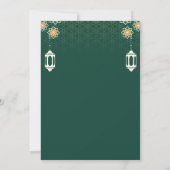 Groene moderne Ramadan Iftar Party uitnodiging (Achterkant)