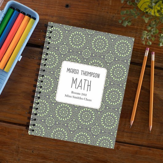 Groene Moderne School Gepersonaliseerd Notitieboek