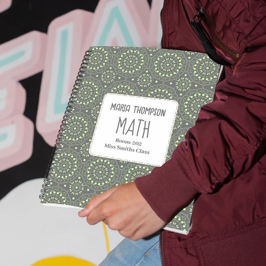 Groene Moderne School Gepersonaliseerd Notitieboek