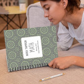 Groene Moderne School Gepersonaliseerd Notitieboek