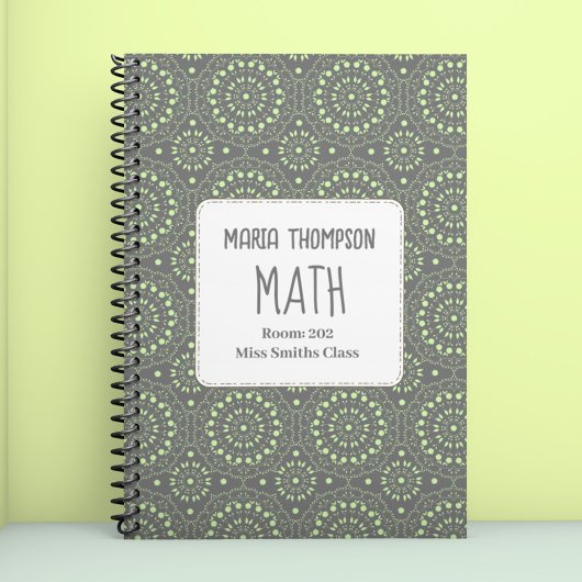 Groene Moderne School Gepersonaliseerd Notitieboek