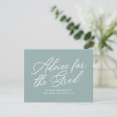 Groene Moderne Script Afstudeerfeest Advieskaart (Staand voorkant)
