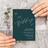 Groene moderne script alles-in-één minimalistische kaart