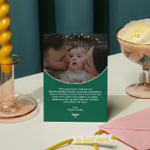 Groene moderne script fijne feestdagen fotokaart feestdagenkaart