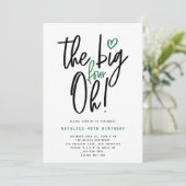 Groene moderne typografie 40e verjaardag (Staand voorkant)