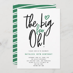 Groene moderne typografie 40e verjaardag