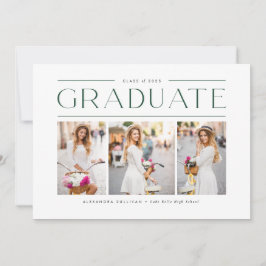 Groene moderne typografie Foto Collage Afstudeerpr Kaart